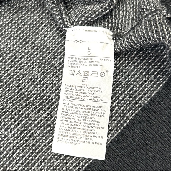 Banana Republic Premium Luxe Yarn Men's Size L Black 1/4 Zip Pullover Sweater - Picture 4 of 5